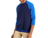 Club Room Men&#39;s Regular-Fit Colorblocked Fleece Sweatshirt in Navy Blue-... - $24.99