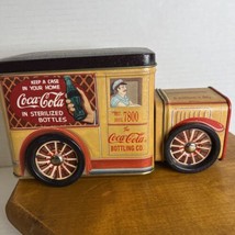 Vintage Coca Cola Tin Delivery Truck Container Canister  - $15.88