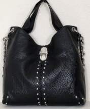 MICHAEL KORS UPTOWN ASTOR LEGACY STUDDED BLACK LEATHER LARGE TOTE BAGNWT! - £251.04 GBP