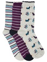 Dachshund Dog and Stripe Women’s Ankle Socks Three Pack - £9.16 GBP