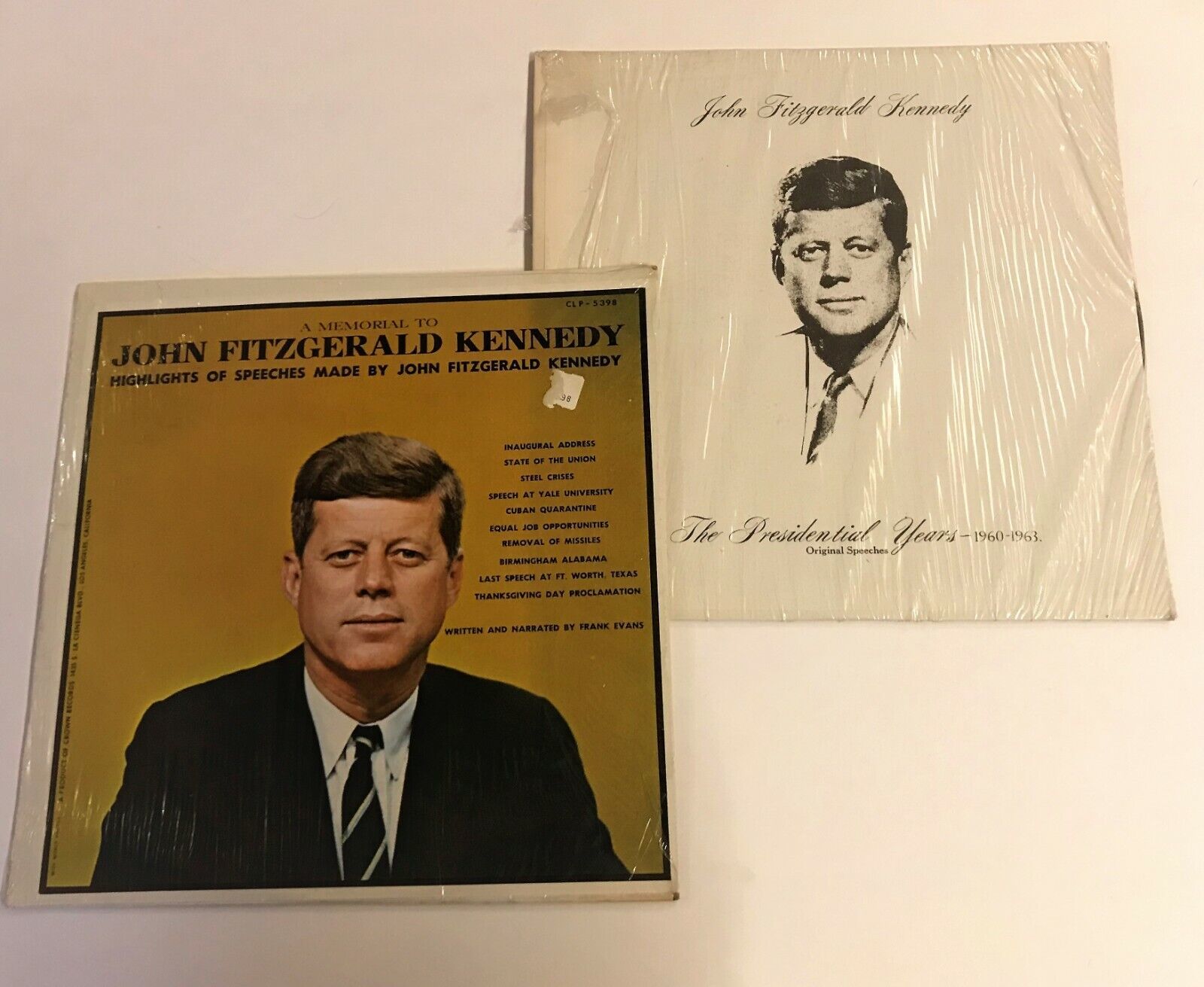 Primary image for JFK Speeches Lot of 2 Vinyl Record LPs Mono Crown Pickwick USA EX