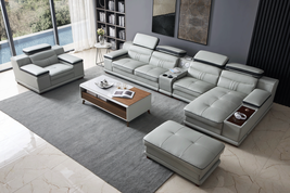 Contemporary Leather Sectional Sofa Set 3 Piece - £5,994.37 GBP