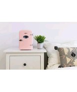 Mini Refrigerator Portable Pink KRT04-P Retro Personal Cooler 4 Liter/6 Can - $31.95