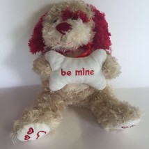 Valentines Day Be Mine White Red Dog Plush Burton &amp; Burton Stuffed Toy P... - £9.00 GBP