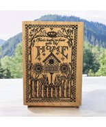 &quot;There&#39;s Simply No Place Quite Like Home&quot; Rubber Stamp Wood Birdhouse Fl... - €6,68 EUR