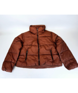Old Navy Brown Puffer Coat Jacket Womens XXL Cinch Zip Pockets Water Res... - $33.49 CAD