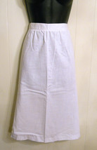 A Line Skirt VTG Classic 34&quot; waist Summer White Midi Length Tag says 18 1/2 - $14.80