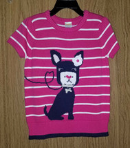 Gymboree Girls Stripped, Cute Puppy Embroidery, Cotton Sweater Sz. M(7-8... - $15.99