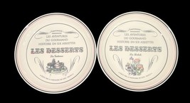 Vintage Gien France Le Gourmand Les Desserts Plates Set 6 – 8.75" Hand-Painted image 4