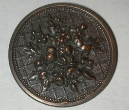 Floral Flower Pin vintage Bronze antiqued finish - $9.00