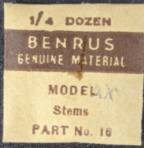 NOS NEW Genuine Pack of 3 - Benrus Watch Cal. AX - Winding Stems Part# 16 - $16.82