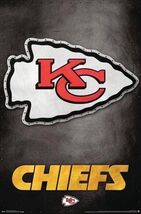 Kansas City Chiefs 12x8in Metal Sign NFL Football Wall Decor - $34.67 CAD