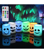 Halloween Flameless Votive Candles Color Changing with Remote Timer (Bat... - $369.25 MXN