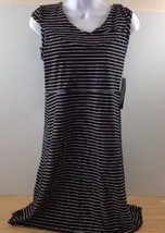 NEW Andrew Marc New York Performance Black White Striped Hoodie Dress Small NWT - £20.54 GBP