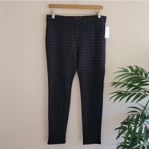 NWT Sanctuary | Black &amp; White Windowpane Grid Pull-On Waist Pants Size L... - £25.49 GBP