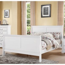 ACME Louis Philippe III Queen Bed in White - £359.47 GBP
