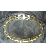 Gold banded over sized round mirrored vanity, beverage, candle tray - $1,115.66 MXN