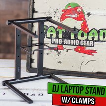 Folding DJ Laptop Stand with Sub-tray Shelf by FAT TOAD - Pro Audio Comp... - £19.58 GBP