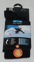 Salomon 14701 Black Knee Ski QST Merino Wool Socks 1 Pair Size Medium image 2