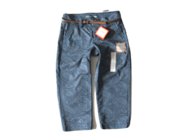 NWT DOCKERS Capri in Blue Paisley with Hello Smooth Slimming Panel Crop Pants 0 - £7.79 GBP