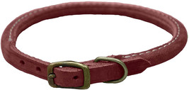 Antique Brass Metal Buckle Rustic Leather Dog Collar - £13.23 GBP