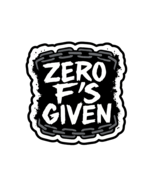 Zero F&#39;s Given Sticker - 4&quot; BOPP Chain Grunge Decal - Alt Edgy Vinyl - $73.73 MXN