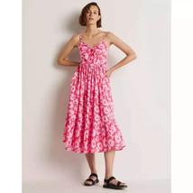 10 - Boden Pink Floral Print NEW Ivy Tie Front Midi Dress 0330CR - £39.96 GBP
