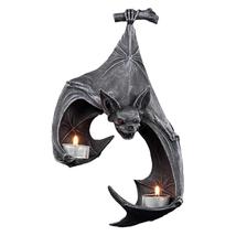 Halloween Candle Holder Bat Resin Tea Lights Holders Wall Decor For Home Office - £34.32 GBP