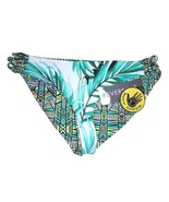 Body Glove Reversible Bikini Bottoms Small 2 4 Blue Tropical Strappy Hip... - $22.87