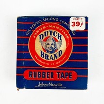 Vintage Johns Manville Dutch Brand #4 Rubber Tape Collectible Box 3/4&quot; Wide - £15.62 GBP