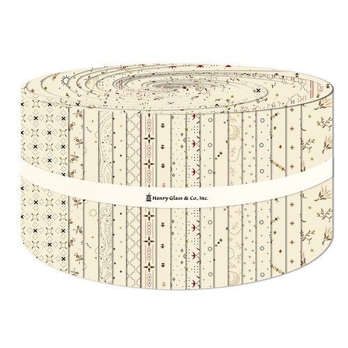 Jelly Roll Buttercream &amp; Brickle Bits Henry Glass Cotton Fabric Precuts ... - $59.99