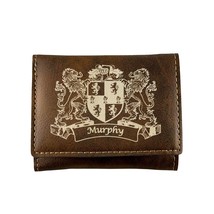 Murphy Irish Coat of Arms Rustic Leather Wallet - £20.04 GBP