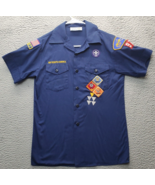 Boy Scouts of America Uniform Shirt Youth Large Navy Patches Animal Shor... - $611.36 MXN