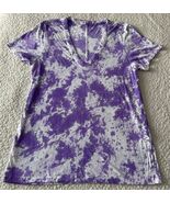 RAG &amp; BONE Basic Jersey T-Shirt Purple V Neck 100% Organic Pima Cotton S... - $29.98