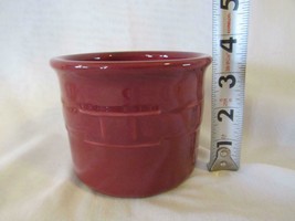 Longaberger Pottery Paprika Pint Salt Crock - Woven Traditions - $8.54