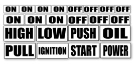 On Off Switch Button Kit Vinyl Stickers - £5.47 GBP
