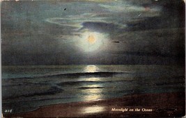 3 Antique 1911 Moonlight Postcard Harbor Maine Ocean Yachts Posted Phila... - £29.54 GBP