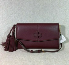 NEW Tory Burch Claret Leather McGraw Cross Body Bag $398 - £311.34 GBP