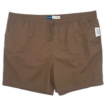 New Old Navy Shorts Mens XXXL Brown Seersucker Jogger Textured Pull On B... - $23.75