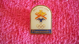 Salt Lake 2002 &amp; Panasonic Olympic Games Pin/Butt - £7.16 GBP