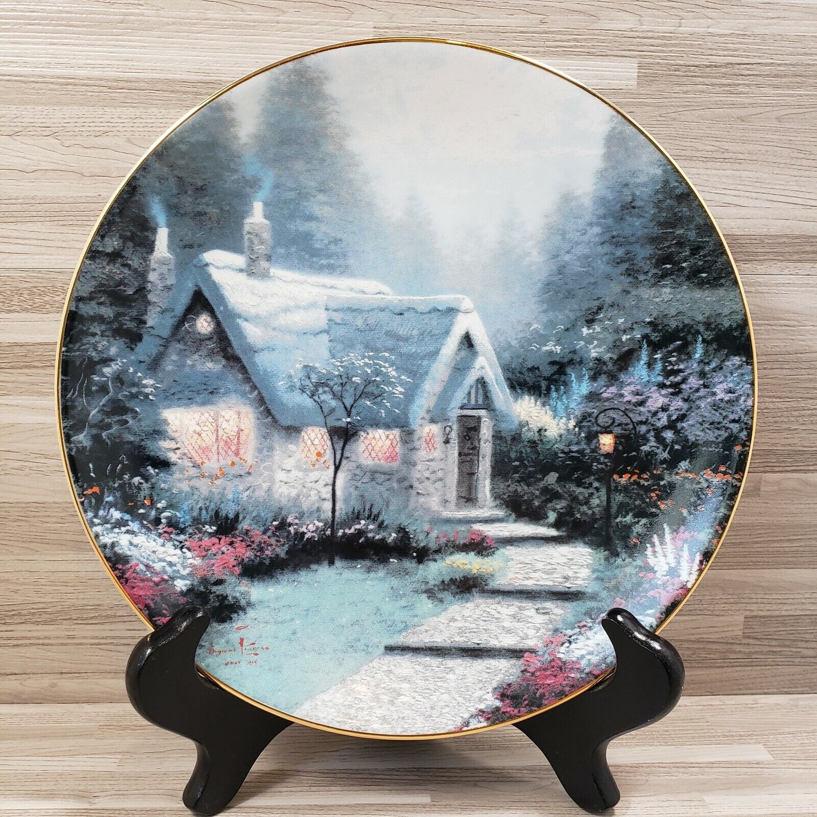 Primary image for 1991 Knowles Cedar Nook Cottage by Thomas Kinkade 8.5" Collector's Plate