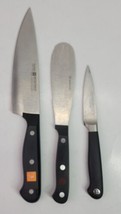 3 Wusthof Kitchen Chef Knife Lot Germany 4562 Gourmet 4067 Grand Prix &amp; Spreader - £50.11 GBP