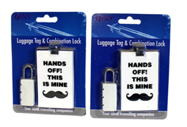 2 pack Luggage Tag and Lock  Set Travel Airplane Bus Safety Airport - £5.42 GBP