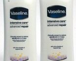 2 Bottles Vaseline 13.52 Oz Intensive Care Advanced Repair Rich Body Lotion - £26.72 GBP