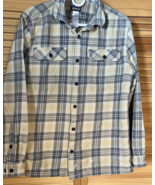 Patagonia Shirt Mens Medium White Plaid Flannel Outdoors Button Up &quot;READ&quot; - $317.21 MXN