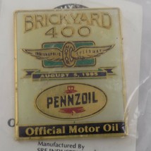 Brickyard 400 Pennzoil 1995 Lapel Hat Pin Tie Tack 1.25&quot; x 1.5&quot; NASCAR - £6.25 GBP