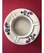 Vtg TP Tientsin Porcelain Pink Blue Flower Floral Gold Trim Ashtray 1950... - $25.34 CAD