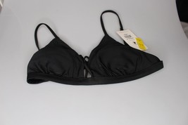 Body Glove Women&#39;s Smoothies Black Solid Fixed Triangle Bikini Top Swimsuit Sz S - £19.41 GBP