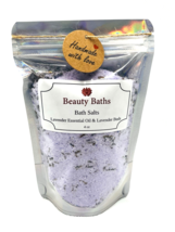 Lavender Bath Salts Lavender Flower Epsom salt bath soak gift for her Bo... - $7.43