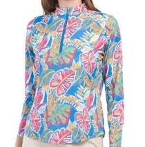 NWT Ladies Bermuda Sands Tropical Leaf Long Sleeve Golf Shirt M L XL &amp; XXL - £32.13 GBP